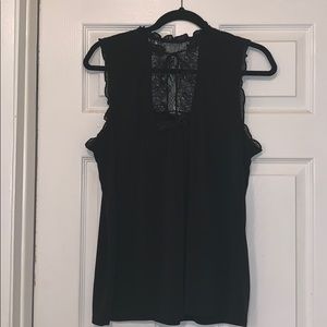 Express l Black Lacey Sleeveless Blouse